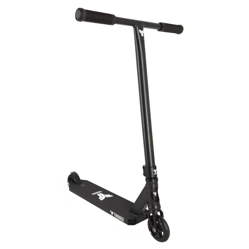 Trigger Tricks 55 Black freestyle scooter for young beginner riders.